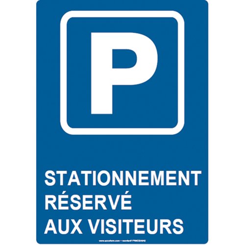 SR656-"Stationnement réservé aux visiteurs" Sign