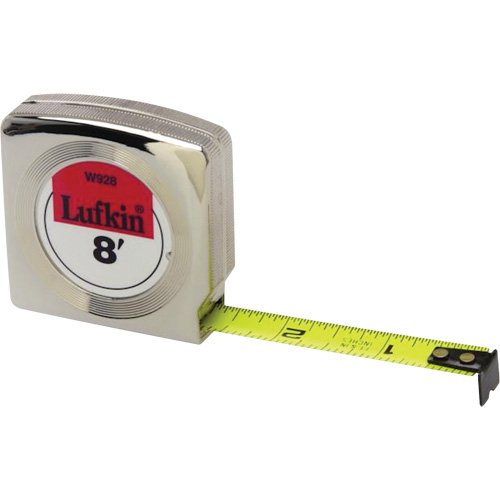 TBG719-Mezurall® Chrome Case Yellow Clad Power Return Tape Measure