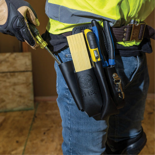 TBT474 - Black Leather Tool Pouch for Belts