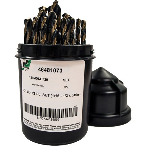 TCP824-Mechanics Length Jobber Drill 135° - 1/16" to 1/2" by 1/64"