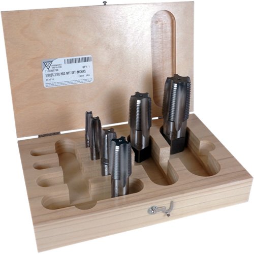 TCU713 - 6-Piece 3180 1/8" - 1" NPT Tapered Pipe Tap Set