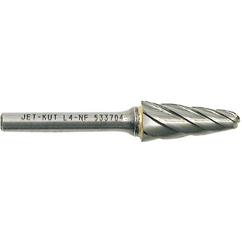 TDW897 - L4-NF 1/4" Taper Shape Bur for Aluminum/Non-ferrous Materials