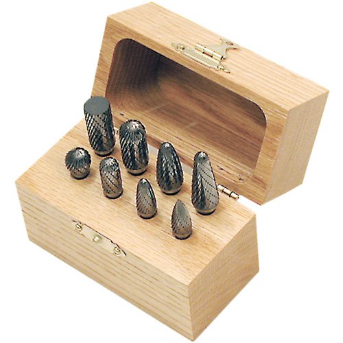 TDW898 - CBK-8 Carbide Bur Set in Wooden Box
