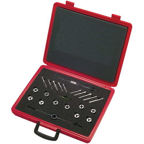 TGJ638-Tap & Die Sets with Production Hand Taps and Carbon Steel Round Adjustable Dies