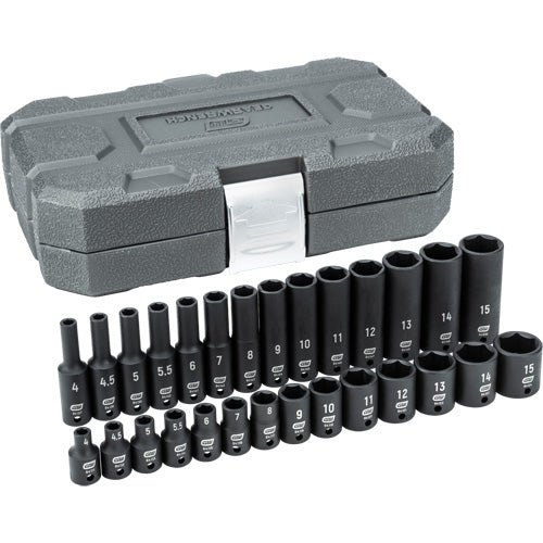 TPB412 - 6 Point Standard and Deep Impact Metric Socket Set