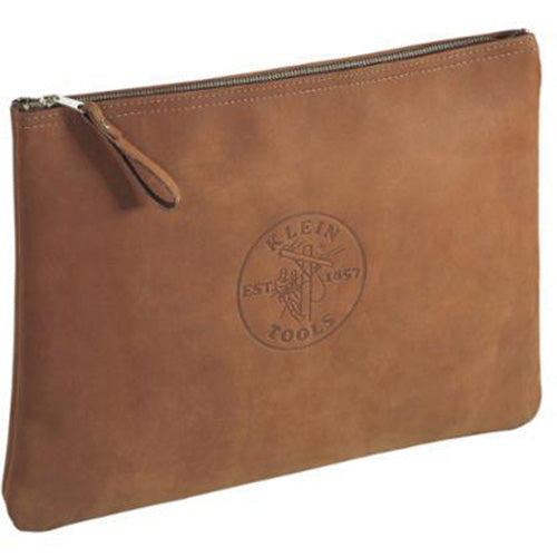 TUB026 - Contractor's Leather Portfolio Zipper Bag
