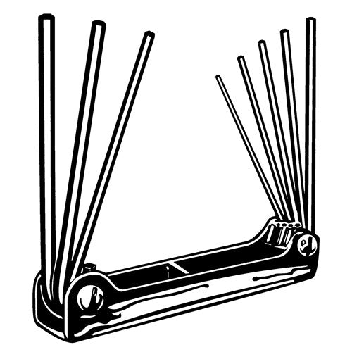 TX528-Folding Hex Key Set