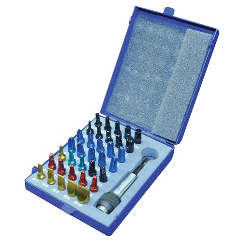 TYP980-Color Insert Bit Set In Metal Case