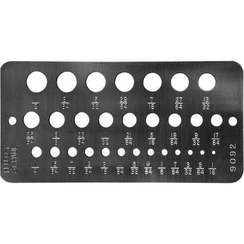 UAP202-Drillco® Fractional Sizes Drill Gauge