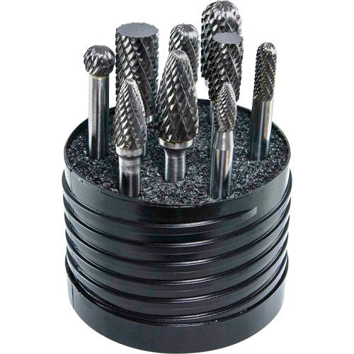 UAS124-Drillco® Magnum SET 1 Solid Carbide Single Cut Burr Set