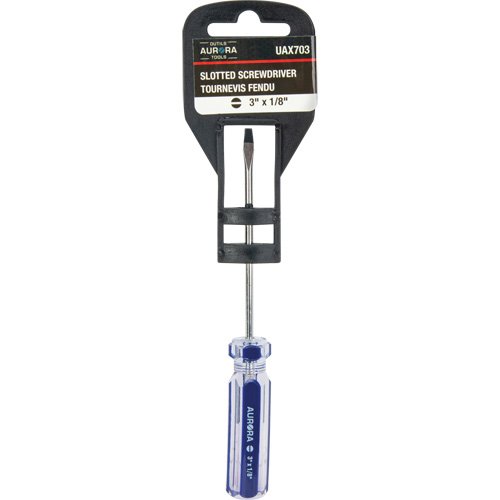 UAX703 - Blue Transparent Striped Slotted Screwdriver