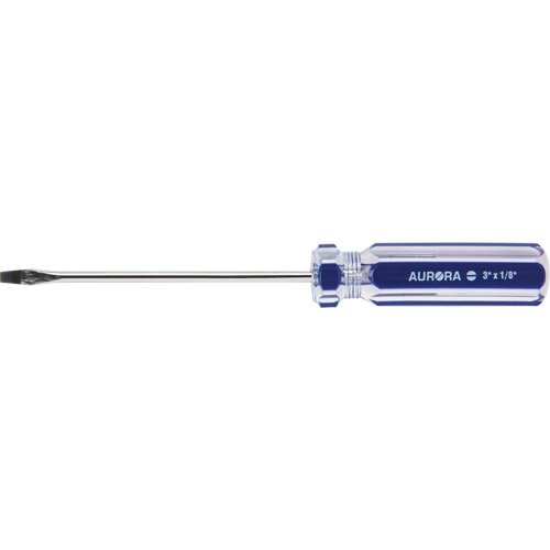 UAX703 - Blue Transparent Striped Slotted Screwdriver