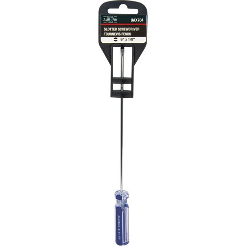 UAX704 - Blue Transparent Striped Slotted Screwdriver
