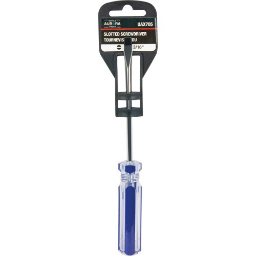 UAX705 - Blue Transparent Striped Slotted Screwdriver