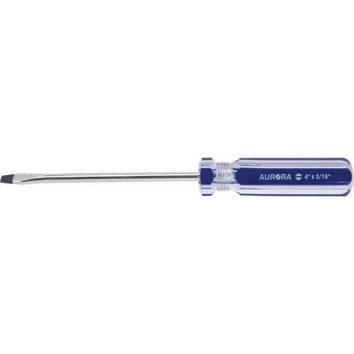 UAX705 - Blue Transparent Striped Slotted Screwdriver