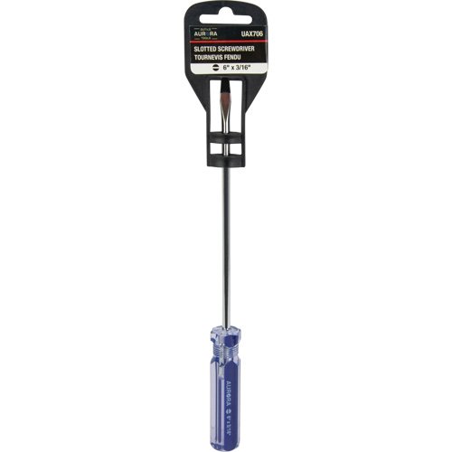 UAX706 - Blue Transparent Striped Slotted Screwdriver