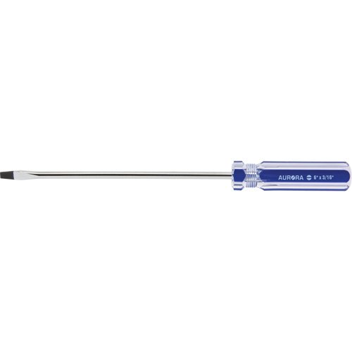 UAX706 - Blue Transparent Striped Slotted Screwdriver