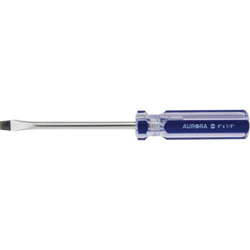 UAX707 - Blue Transparent Striped Slotted Screwdriver