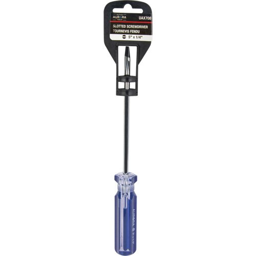 UAX708 - Blue Transparent Striped Slotted Screwdriver