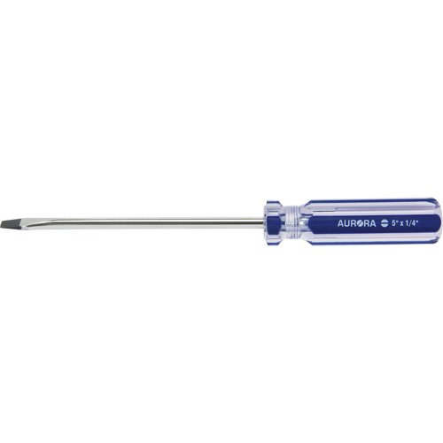 UAX708 - Blue Transparent Striped Slotted Screwdriver