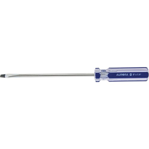 UAX709 - Blue Transparent Striped Slotted Screwdriver
