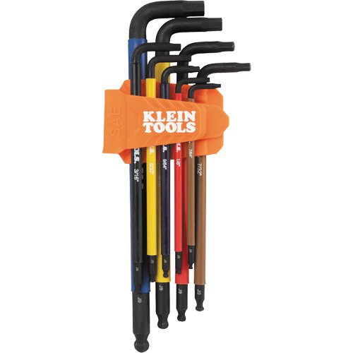 UAX832-Colour-Coded Extra-Long L Style Hex Key Caddy Set