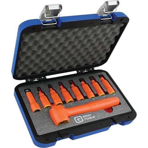 UAY591 - 3/8" Drive Insulated Metric Hex Bit Socket and Attachment Set