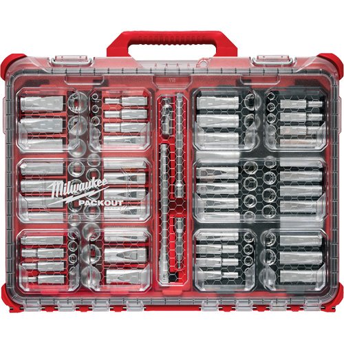 UAY748 - Metric/SAE Ratchet & Socket Set with PACKOUT™ Low-Profile Organizer
