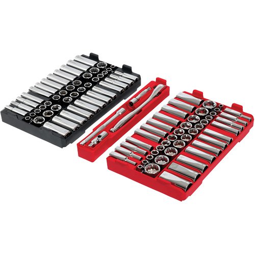 UAY748 - Metric/SAE Ratchet & Socket Set with PACKOUT™ Low-Profile Organizer