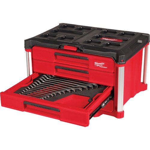 UAZ309 - 60-Piece Metric & SAE Combination Wrench Set with PACKOUT™ 4 Drawer Tool Box