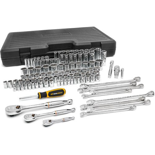UAZ407 - 1/4", 3/8" & 1/2" Drive 6 & 12 Point Standard & Deep SAE/Metric Mechanics Tool Set
