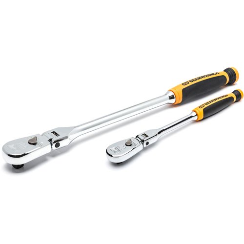 UAZ448 - 1/4" & 3/8" Drive 90-Tooth Dual Material Teardrop Ratchet Set