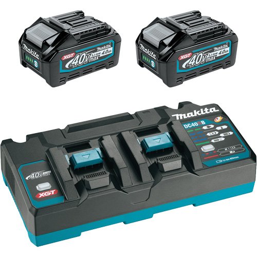 UAZ783 - XGT Dual Port Rapid Charger Starter Kit with (2) 4 Ah Batteries