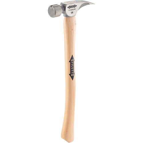 UAZ988 - Titanium Milled Face Hammer with Curved Hickory Handle