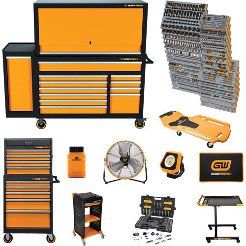 UBA702 - MEGAMOD Master Mechanics Tool Set in Premium Modular Foam Trays with Tool Storage & Shop Equipment