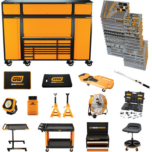 UBA704 - MEGAMOD Mechanics Tool Set in Premium Modular Foam Trays with Tool Storage & Shop Equipment