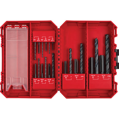 UBA994 - SAE Straight Flute Plug Tap & Drill Bit Set with Case