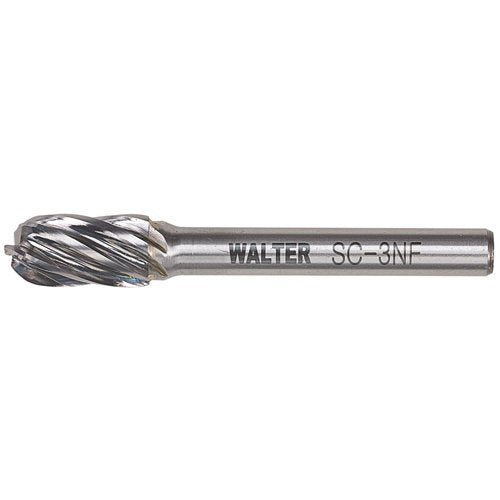 TAV050-Double Cut Cylindrical Round Nose Carbide Burr