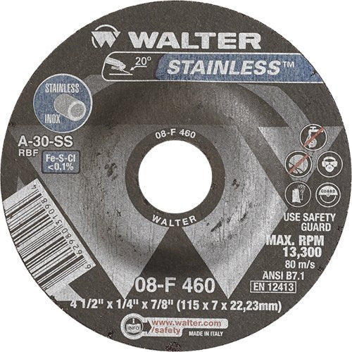 VV109-Stainless Steel Depressed Centre Grinding Wheels