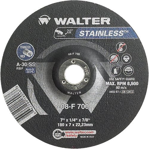 VV112-Stainless Steel Depressed Centre Grinding Wheels