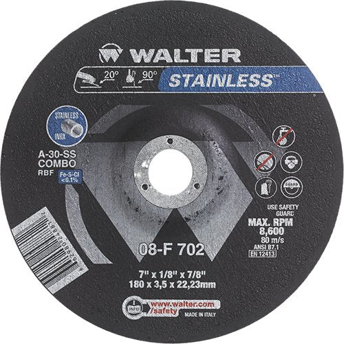 VV117-Depressed Centre Grinding Wheels - Stainless Type 27