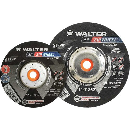 VV468-Spin-On Zipcut™ Right Angle Grinder Reinforced Cut-Off Wheels