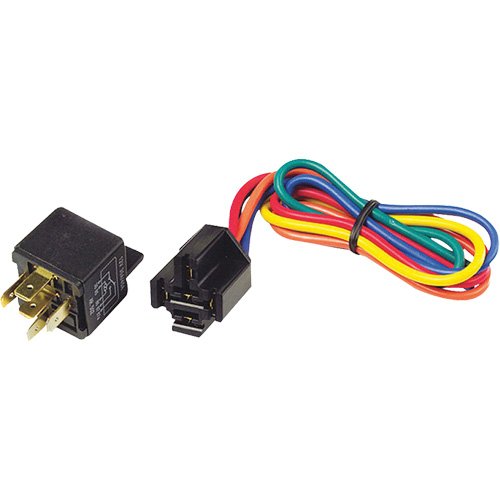 XJ318-12V 5-Pin Relay & Pigtail Assembly with Mounting Bracket